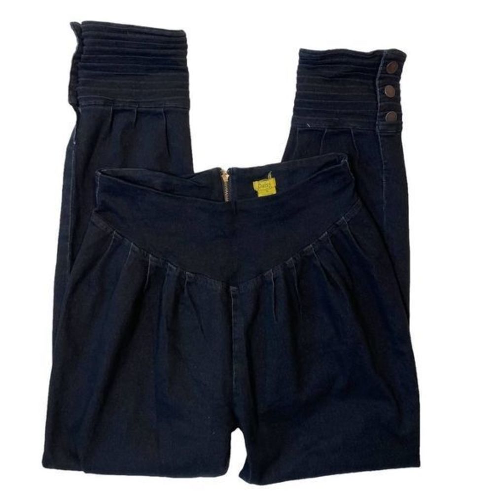 Daisy Black Flattering V Front and Pleats Pant Sz XL - Picture 5 of 5